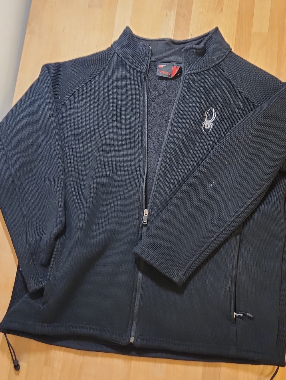 Spyder Men's Navy-Black Full-Zip Knit Jacket